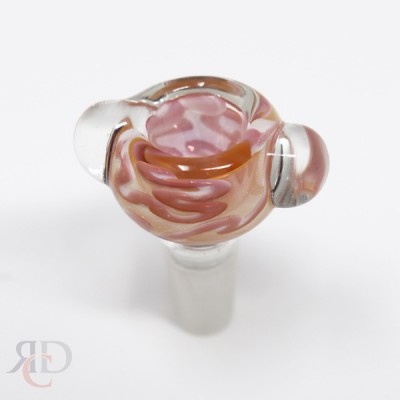MALE GLASS BOWL 14MM HAND MADE GOLD ART BOWL BMD53-14M 1CT